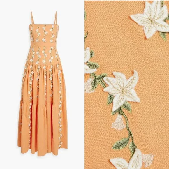 Agua by Agua Bendita Lima Floral Linen Maxi Dress Size S NWT – Lux Resort - Picture 14 of 14